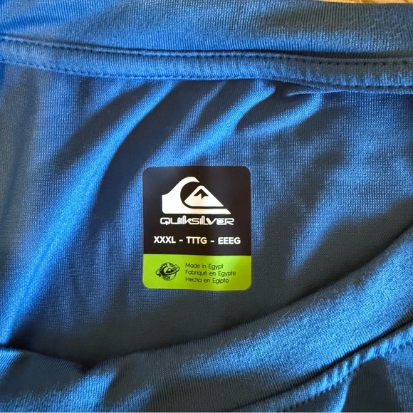 Quiksilver Men's Solid Streak Long Sleeve Rashguard UPF 50+, XXXL, Blue, NWT - Picture 6 of 11